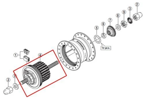 Shimano Dynamoeinheit DH-3N31 Nut Schwarz Y-28V98010 1 Shimano Dynamoeinheit DH-3N31 Nut Schwarz Y-28V98010