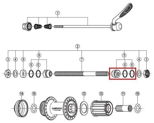 Shimano Konus HR Rechts C-201 / M475 / M495 / RM60 Y-30G90500 2 Shimano Konus HR Rechts C-201 / M475 / M495 / RM60 Y-30G90500 – Bild 2