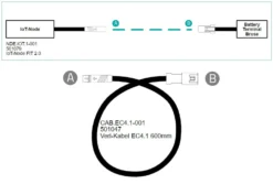 Biketec Verlängerungskabel Für Nodes FIT 2.0 EC4.1 600mm Für Räder Ohne Zus. Optionale Komponente