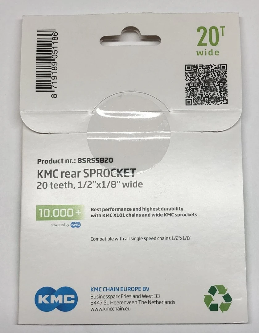 KMC Zahnkranz Für Shimano 1/8" 20 Zähne 10.000km+ 2 KMC Zahnkranz Für Shimano 1/8" 20 Zähne 10.000km+ – Bild 2