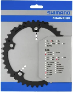 Shimano Alfine 42 Zähne Schwarz Y-1PB42010