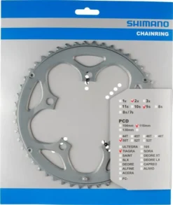 Shimano Tiagra Compact 9-fach 50 Für 34 Zähne Silber (F-Type) Y-1HA98040