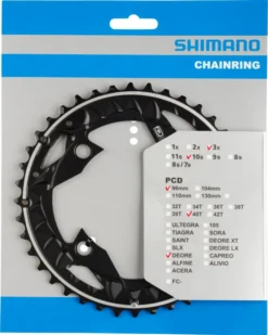 Shimano Deore Ab 2014 4-Arm 10-fach 40 Zähne AN-Type Alu Schwarz Y-10X98010