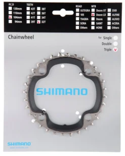Shimano SLX Ab 2009 4-Arm 9-fach 32 Zähne AA-Type Stahl / Verbundwerkstoff Schwarz Y-1KF98040