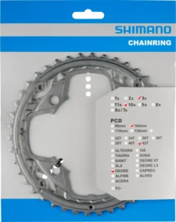 Shimano Deore Ab 2012 4-Arm 10-fach 42 Zähne AE-Type Alu Grau Für Kettenschutz Y-1MZ98030